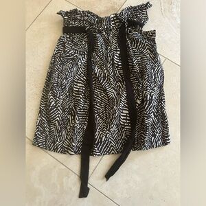Pinkyotto Zebra High Waist A-Line Mini Skirt with Waist Tie